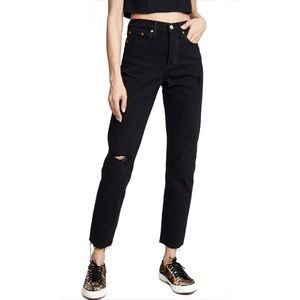 Levi’s Wedgie Icon Fit High Rise Black Jeans Button Fly 26
